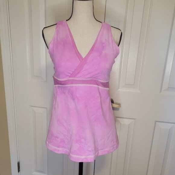 Lululemon No Limit Tank Pink Tie-Dye Size 10 - Picture 1 of 6